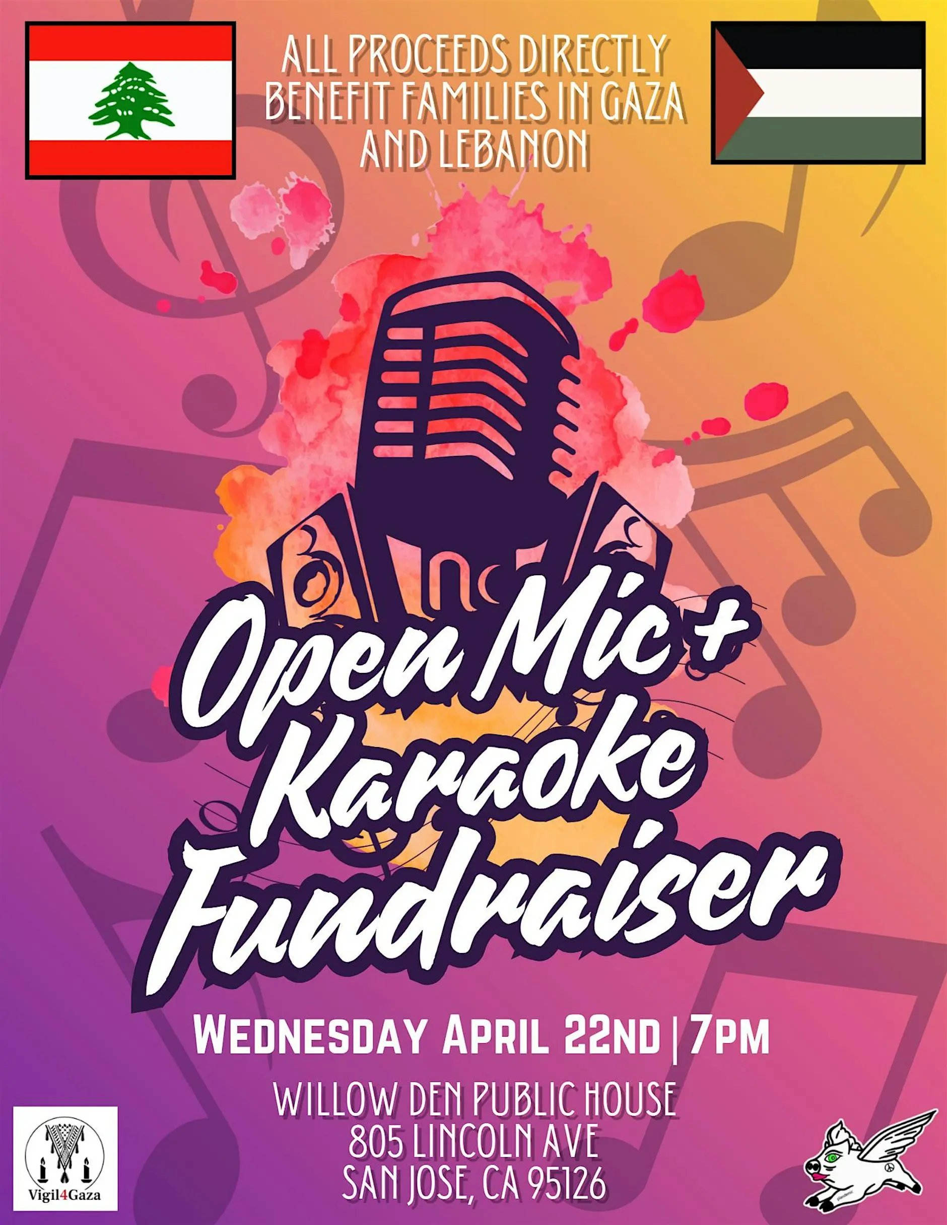 Open Mic + Karaoke 4 Palestine and Lebanon