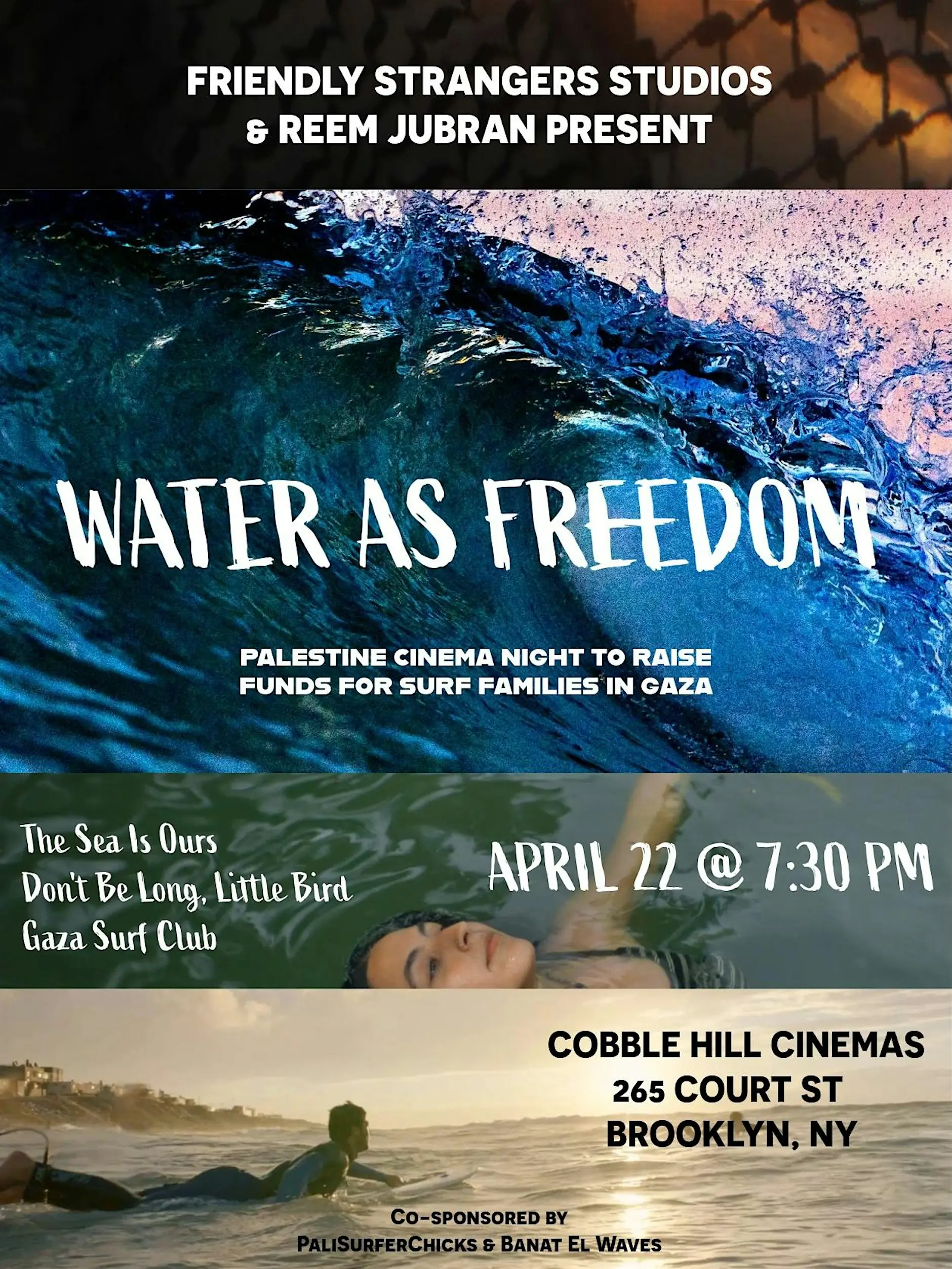 Palestine Cinema Night: Water as Freedom By Reem Jubran  Follow