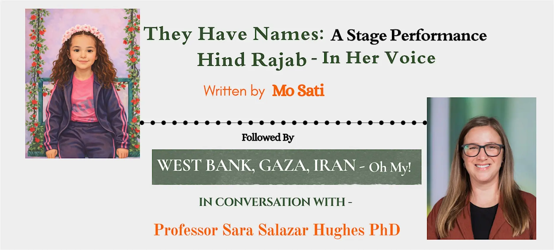 Hind Rajab Play & Conversation with Professor Hughes