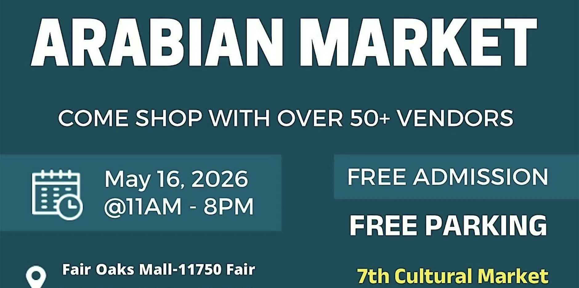 Arabian Market a vibrant cultural shopping experience featuring 50+ vendors
