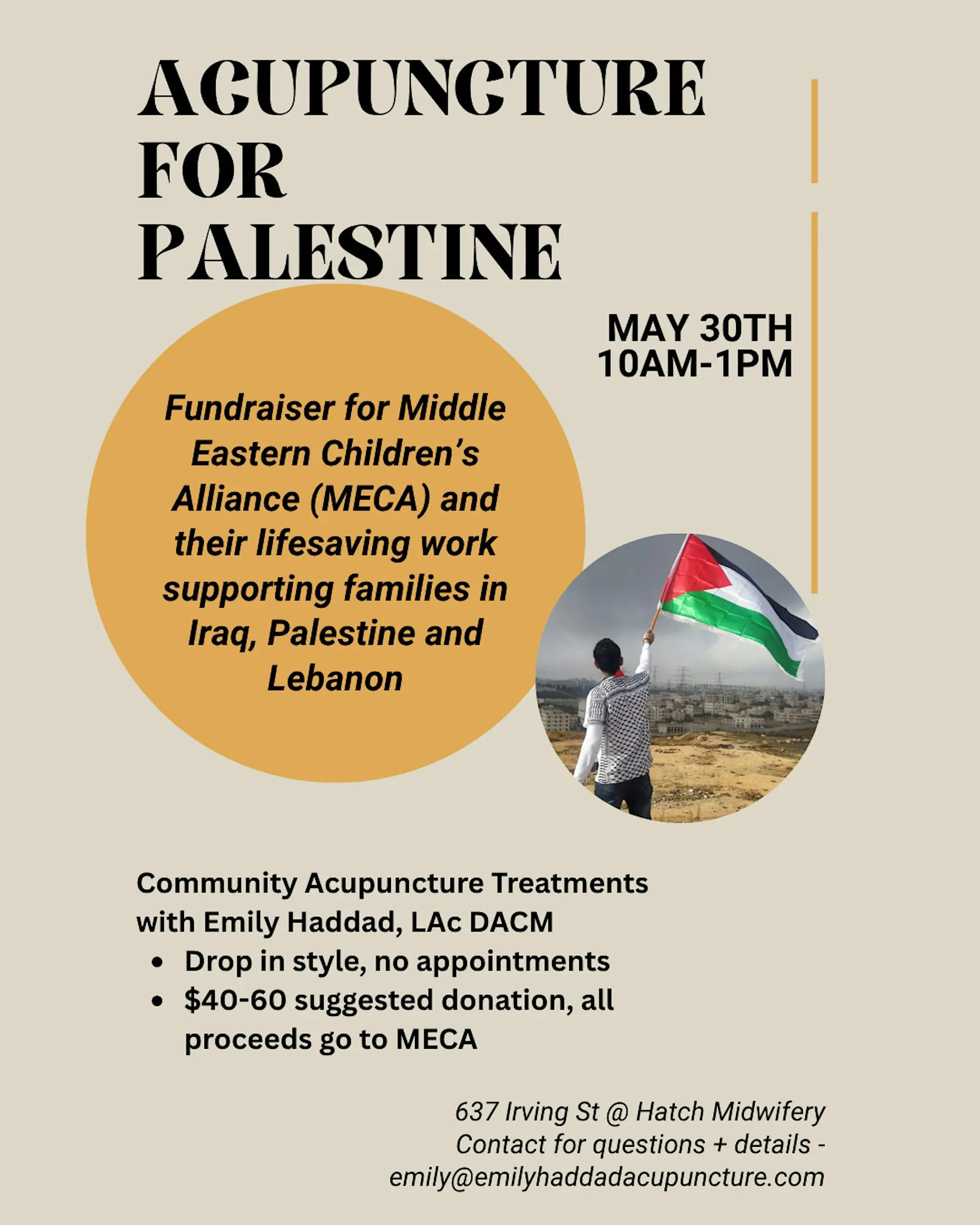 Community Acupuncture Pop Up for Palestine