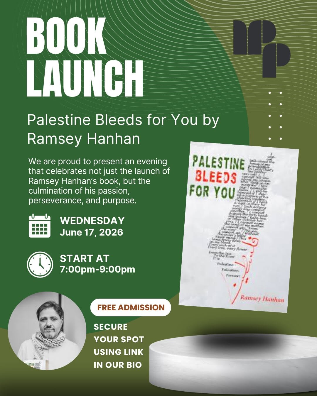 Palestine Bleeds For You: Ramsey Hanhan’s Book Launch
