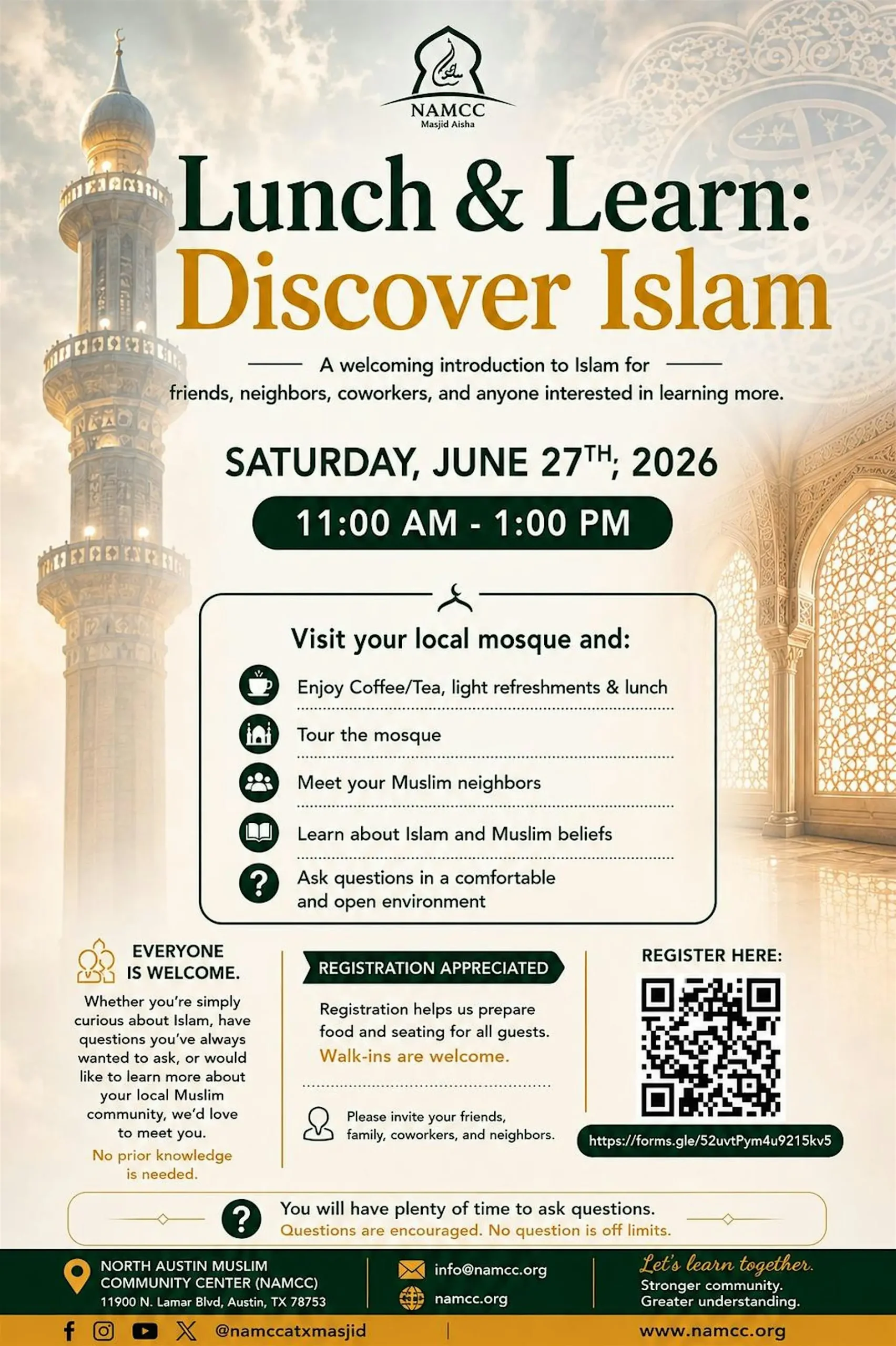 Discover Islam - Free Lunch and Learn Session