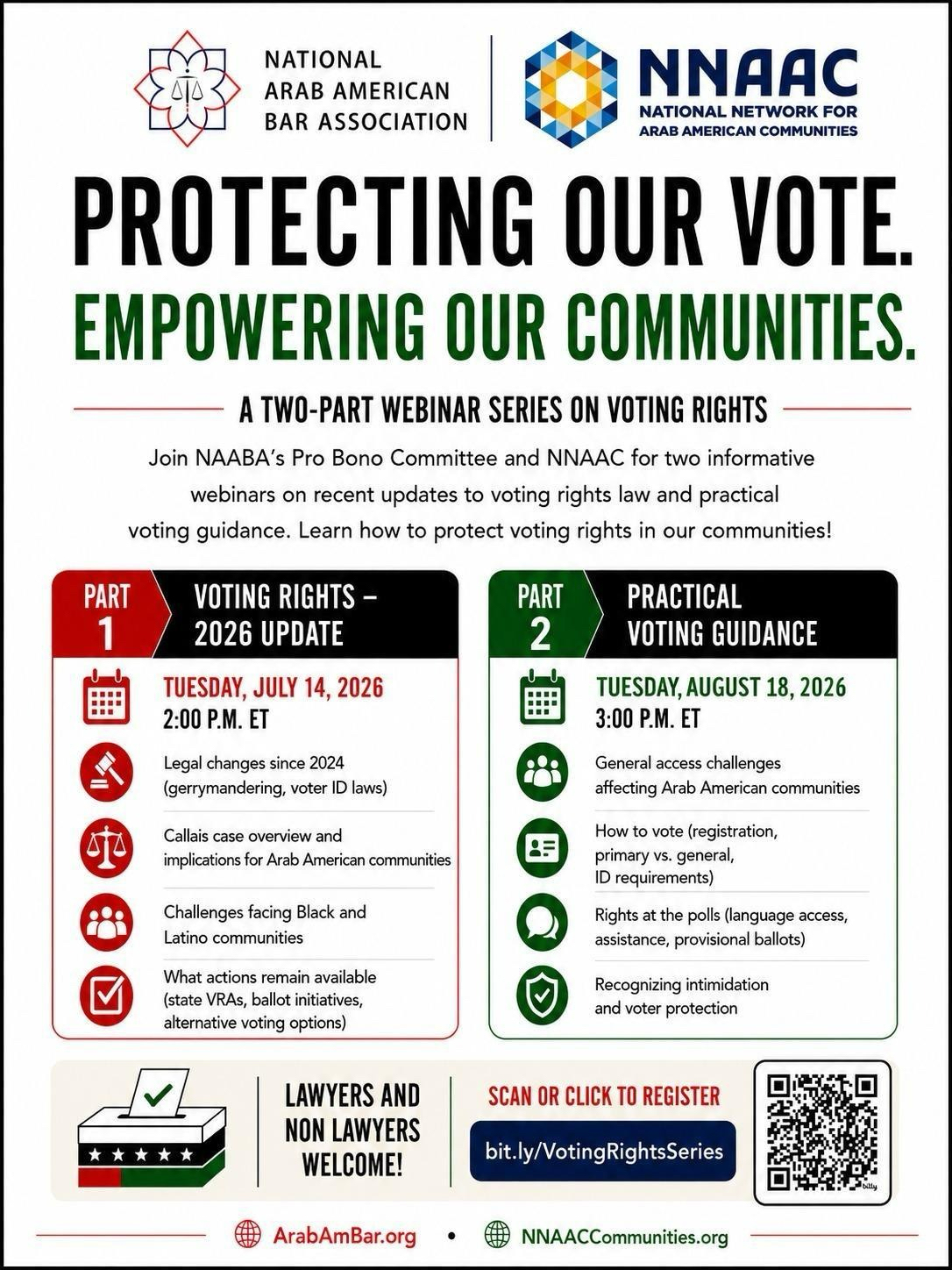 National Arab American BAR Association Voting Rights Webinar