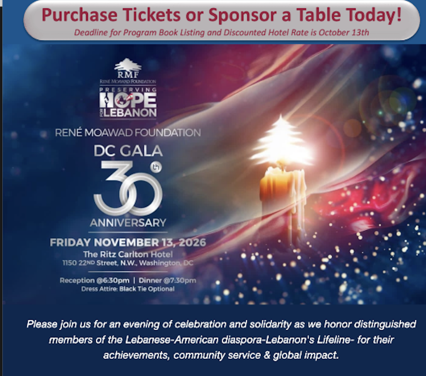 Preserving Hope for Lebanon: Rene Moawad Foundation DC GALA 2026