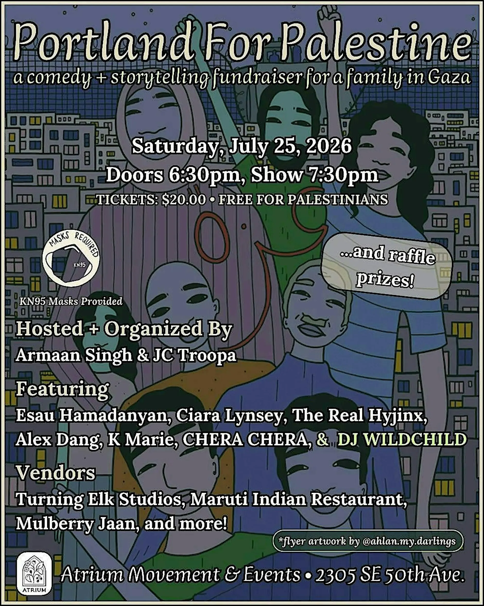 Portland For Palestine: Comedy + Storytelling Fundraiser