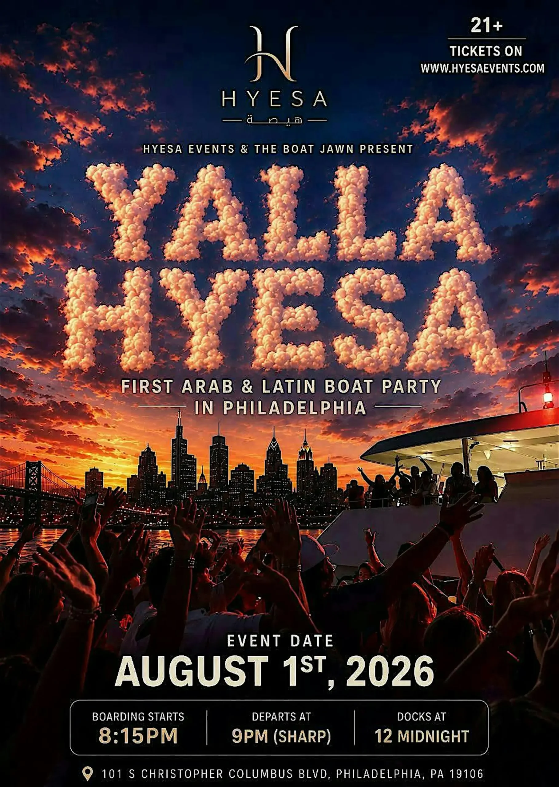 YALLA HYESA Arab & Latin Boat Party