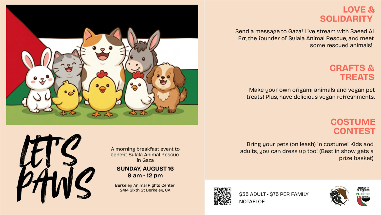 Let's Paws: A Benefit for the Sulala Animal Rescue in Gaza