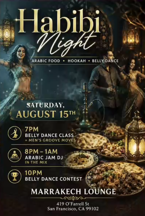 Habibi Night | Belly Dance Show and Contest | Hookah Party | Arabic Food