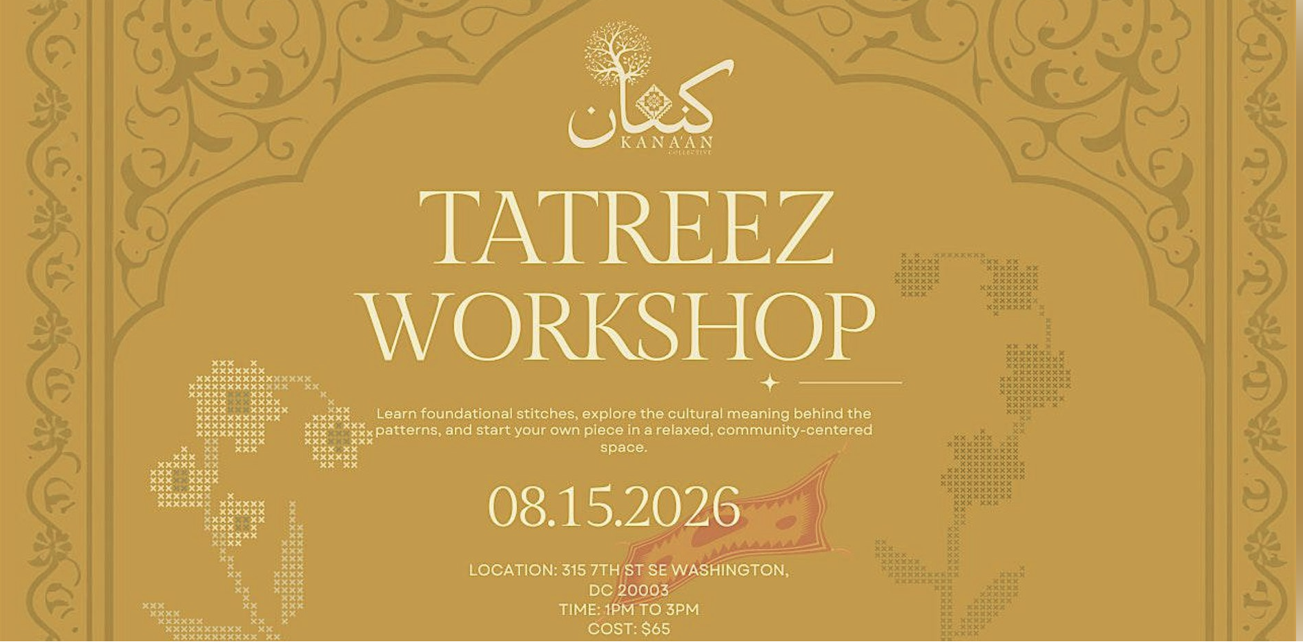 Tatreez 101: Palestinian Embroidery Workshop