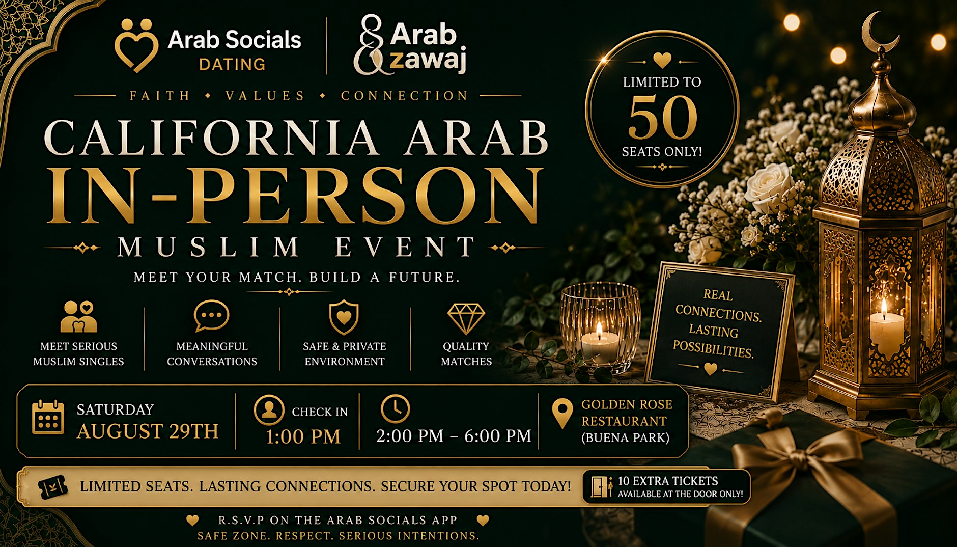California Arab Zawaj IN-PERSON Event (Muslims)