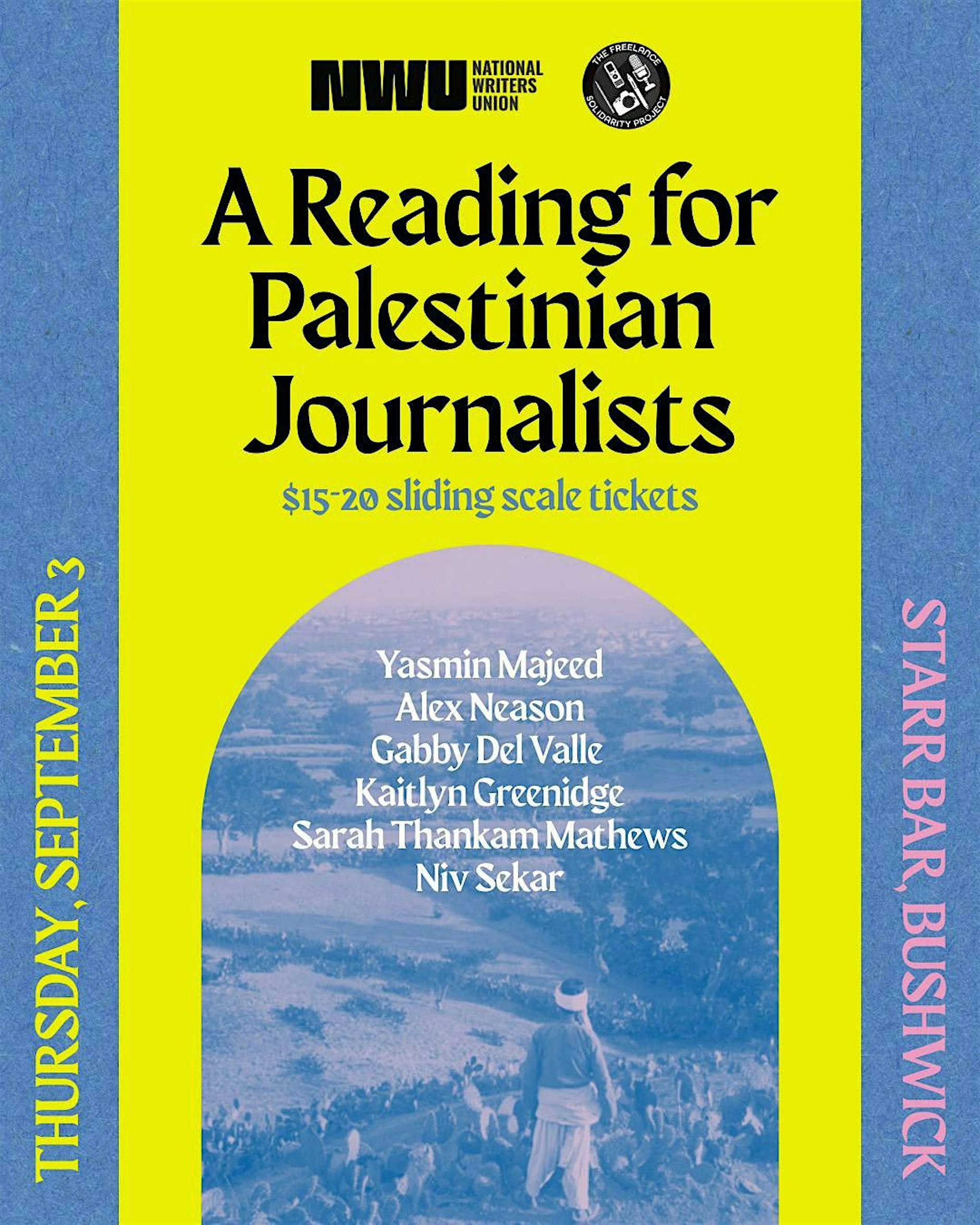 A Reading for Palestinian Journalists